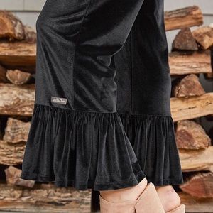 Matilda Jane Black Velour Ruffles